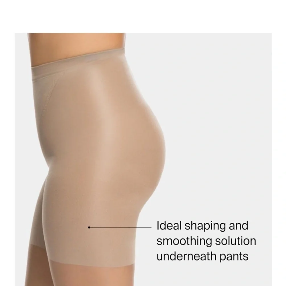 SPANX Mid-Thigh Shaping Footless Sheers in Nude